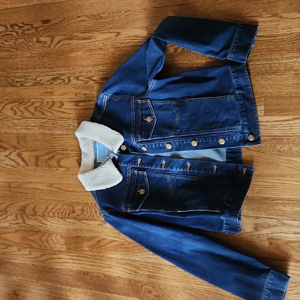 Draper James Denim Sherpa Jacket